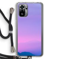 Sunset pastel: Xiaomi Redmi Note 10S Transparant Hoesje met koord