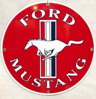 Ford Mustang Logo Emaille Bord 12" / 30 cm