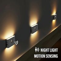 led nachtverlichting bewegingssensor usb oplaadbare koppeling inductie draadloos nachtlampje keukenkast gang nachtlampje voor slaapkamer thuis trap doorgang verlichting Lightinthebox - thumbnail