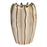 Vaas van keramiek, beige (B/H/D) 15x21x15cm