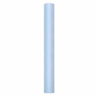 Rol tule stof - lichtblauw - 50 x 900 cm - Knutselen/Hobby artikelen - Geboorte versiering jongen