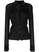 TOM FORD polo en maille fine nervurée à col polo - Noir