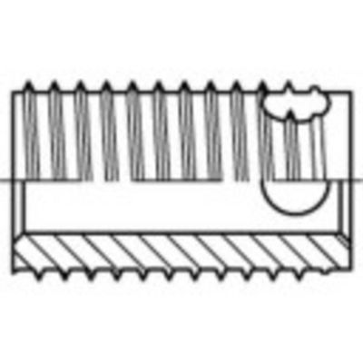 Alstertaler Schrauben & Präzisionsteile 159857 Schroefdraad inzet M12 22 mm Staal Galvanisch verzinkt geel gechromateerd 50 stuk(s)