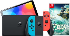 Nintendo Switch OLED Rood/Blauw + Zelda: Tears of the Kingdom