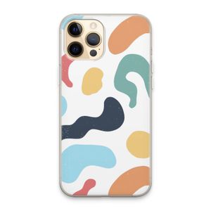 Memphis Shapes Blue: iPhone 13 Pro Max Transparant Hoesje
