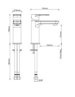 Wiesbaden Trop wastafelmengkraan chroom