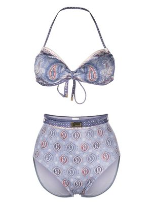 ZIMMERMANN bikini à imprimé cachemire - Bleu