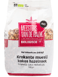 De Halm Krokante Muesli Kokos Hazelnoot (500 gram)