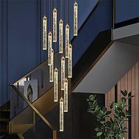 moderne led-kroonluchter 1/2/5/8/10/12/18 kop dimbaar licht kristallen hangers lichtarmatuur voor hoog plafond woonkamer foyer chroom verlichting verlichting hedendaagse plafondlamp kroonluchters (12 Lightinthebox - thumbnail