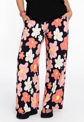 Yoek Wijde broek HIBISCUS | Zwart | Maat 54/56