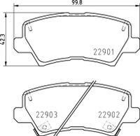 Remblokkenset, schijfrem BREMBO, u.a. fÃ¼r KIA