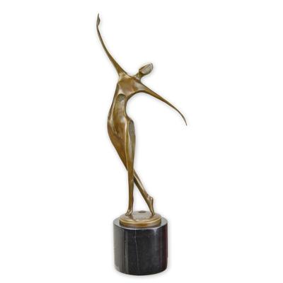 A MODERNIST BRONZE SCULPTURE OF A DANCING WOMAN