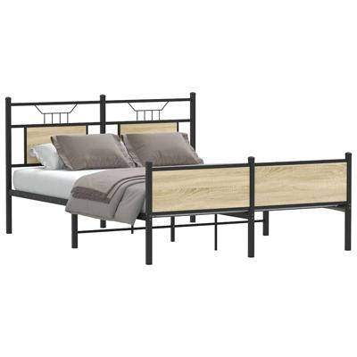 Bedframe zonder matras hout sonoma eikenkleurig 137x190 cm
