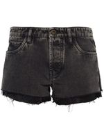 Miu Miu short en jean à bords francs - Noir - thumbnail