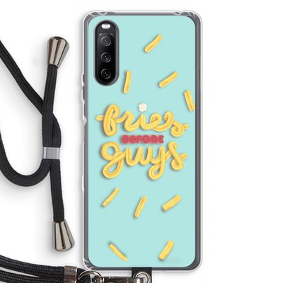 Always fries: Sony Sony Xperia 10 III Transparant Hoesje met koord