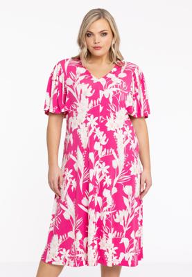 Yoek Jurk met cirkelmouw FREESIA | Roze | Maat 50/52