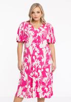 Yoek Jurk met cirkelmouw FREESIA | Roze | Maat 54/56