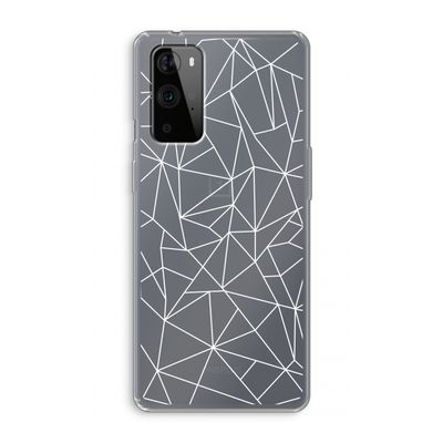 Geometrische lijnen wit: OnePlus 9 Pro Transparant Hoesje
