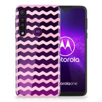 Motorola One Macro | TPU bumper | Waves Roze