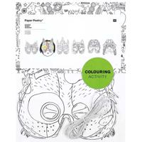 Kinder maskers om in te kleuren - 6x stuks - papier - knutselen kinderfeestje - oogmaskers maken