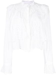 MARANT ÉTOILE blouse Kelmon à broderie anglaise - Blanc