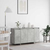 Dressoir Betongrijs 135 x 41 x 69 cm Bewerkt hout