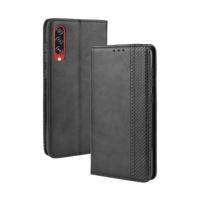 Voor Samsung Galaxy A90 5G magnetische Buckle retro Crazy Horse textuur horizontale Flip lederen draagtas met houder & kaartsleuven & fotolijstjes (zw