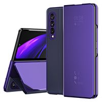 Lunso - Window view cover hoes - Samsung Galaxy Z Fold3 - Paars