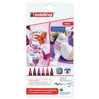 Edding stift 4200 porselein brush warm 6 stuks