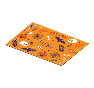 Placemat met naam Grappig halloween-ontwerp