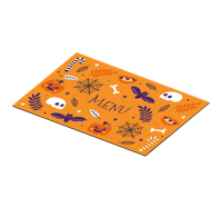 Placemat met naam Grappig halloween-ontwerp