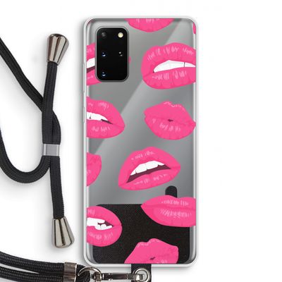Bite my lip: Samsung Galaxy S20 Plus Transparant Hoesje met koord