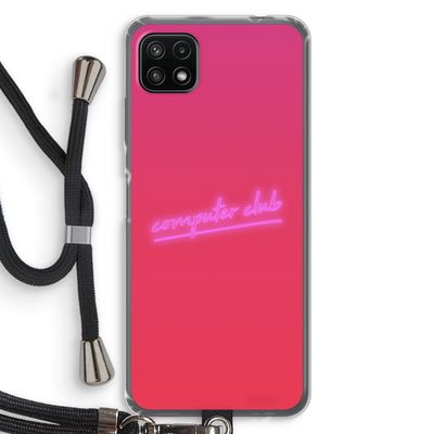 Vice Glow: Samsung Galaxy A22 5G Transparant Hoesje met koord