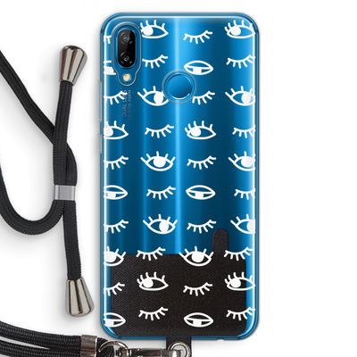 Eye pattern #3: Huawei P20 Lite Transparant Hoesje met koord