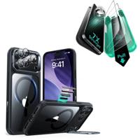 iPhone 17 Pro Bundle Classic Hybrid Magnetic Case (Camera Control, Stash Stand) and Armorite Screen Protector - Clear Black iPhone 17 Pro Bundle Classic Hybrid Magnetic Case (Camera Control, Stash Stand) and Armorite Screen Protector - Clear Black