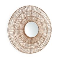 Kave Home Ronde Spiegel Viviana Rotan, Ø110cm - Naturel