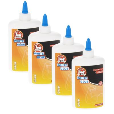 Mr Glue Hobby Lijm - 4x - 250 ml - wit - in fles - extra sterk - flexibele fix - snel drogend