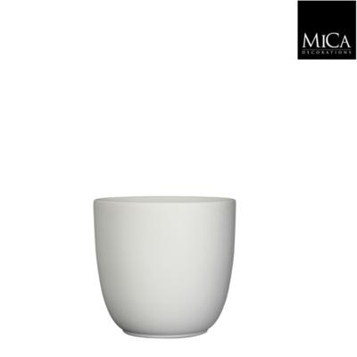 Tusca pot rond wit mat h18,5xd19,5 cm - Mica decorations