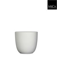 Tusca pot rond wit mat h18,5xd19,5 cm - Mica decorations