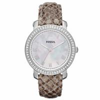 Horlogeband Fossil ES3116 Leder Beige 18mm