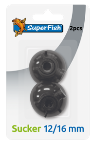 Superfish Zuiger 12/16mm - Sterke Aquarium Vijver Zuignappen Set van 2 - Universele Grip