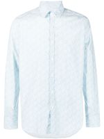 Canali chemise imprimée en coton - Bleu - thumbnail