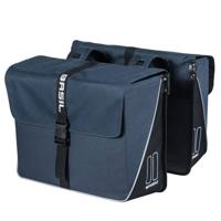 Basil forte dubbele fietstas, waterafstotend, navy blauw/zwart, 35l