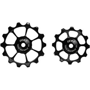 Cema Derailleurwieltjes RVS 12v zwart