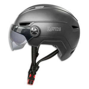 Lynx Visor Pro Scooter  en Fietshelm met Vizier NTA8776 Zwart maat 58 61 cm (L/XL)