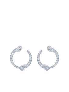 KWIAT boucles d'oreilles Eclipse en or blanc 18ct ornées de diamants - Argent