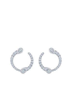 KWIAT boucles d'oreilles Eclipse en or blanc 18ct ornées de diamants - Argent