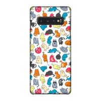 Kleurrijke katten: Samsung Galaxy S10 4G Volledig Geprint Hoesje