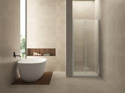 Nisdeur vouwbaar Wiesbaden Maki | 80x200 cm | Rechts | Helder glas | Chroom beslag