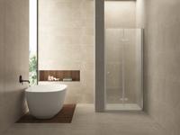 Nisdeur vouwbaar Wiesbaden Maki | 80x200 cm | Rechts | Helder glas | Chroom beslag